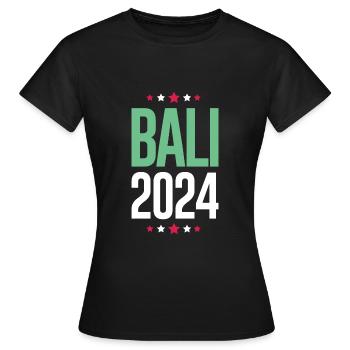 Jours fériés Bali 2024 - T-shirt Femme - noir - Devant - AI Model Female 172 dark (172cm)