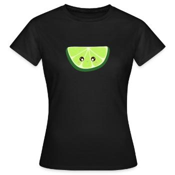 kawaii lime - Women's T-Shirt - black - Front - AI Model Female 172 dark (172cm)