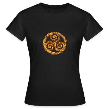 Triskele of fire - Women's T-Shirt - black - Front - AI Model Female 172 dark (172cm)