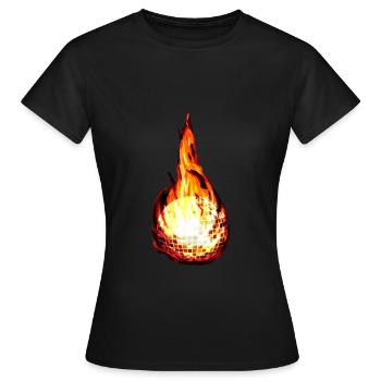 Boule de disco Fireball - T-shirt Femme - noir - Devant - AI Model Female 172 dark (172cm)