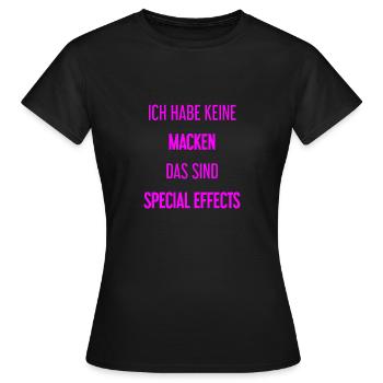 Keine Macken, nur Special Effects! - Frauen T-Shirt - Schwarz - Vorne - AI Model Female 172 dark (172cm)