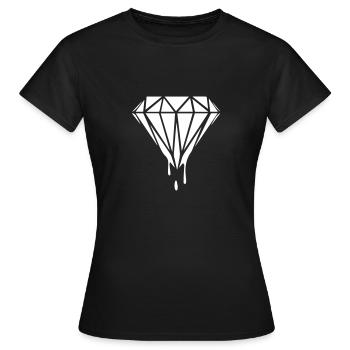 Diamand - Diamant Weiß - Frauen T-Shirt - Schwarz - Vorne - AI Model Female 172 dark (172cm)