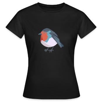 Robin - Women's T-Shirt - black - Front - AI Model Female 172 dark (172cm)
