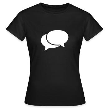 speech bubbles - Women's T-Shirt - black - Front - AI Model Female 172 dark (172cm)