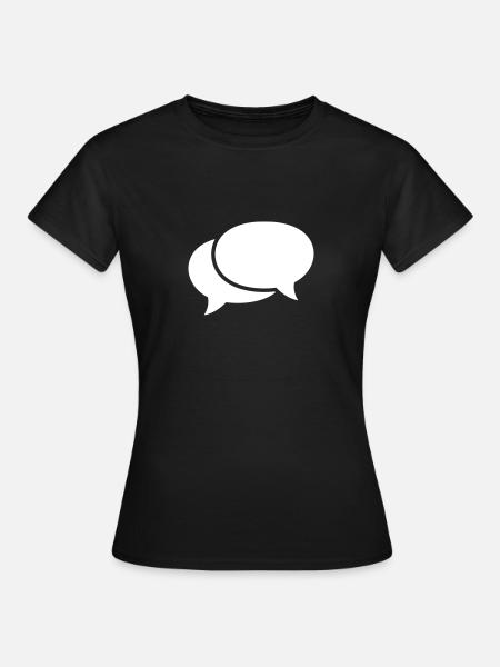 Sprechblasen - Frauen T-Shirt - Schwarz