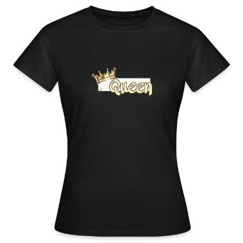 Queen krone ll25 - T-shirt Femme - noir - Devant - AI Model Female 172 dark (172cm)