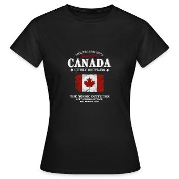 Kanada - Maple Leaf - Canada - T-shirt Femme - noir - Devant - AI Model Female 172 dark (172cm)