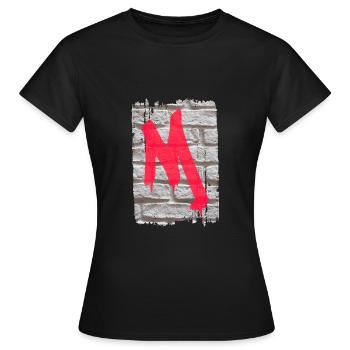 mur m - T-shirt Femme - noir - Devant - AI Model Female 172 dark (172cm)