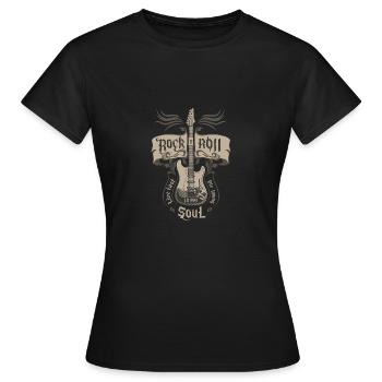 Rock and Roll – a rebellious soul - Women's T-Shirt - black - Front - AI Model Female 172 dark (172cm)