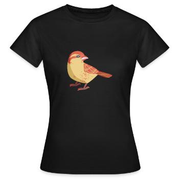 Moineau - T-shirt Femme - noir - Devant - AI Model Female 172 dark (172cm)