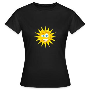 Sonne Sommer Sonnenstrahlen - Frauen T-Shirt - Schwarz - Vorne - AI Model Female 172 dark (172cm)