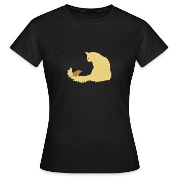 Cat & Mouse - T-shirt Femme - noir - Devant - AI Model Female 172 dark (172cm)