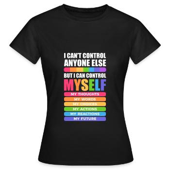 Mobbing - Frauen T-Shirt - Schwarz - Vorne - AI Model Female 172 dark (172cm)