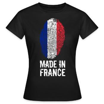Made In France / Frankreich / République française - Frauen T-Shirt - Schwarz - Vorne - AI Model Female 172 dark (172cm)