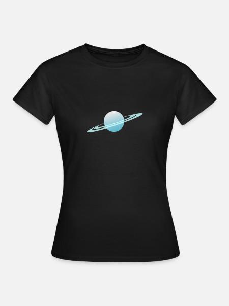 Uranus Planet coole Darstellung - Frauen T-Shirt - Schwarz