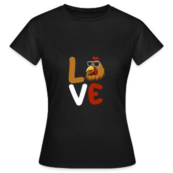 Poules Poule - T-shirt Femme - noir - Devant - AI Model Female 172 dark (172cm)