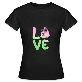 Poules Poule - T-shirt Femme - noir - Devant - AI Model Female 172 dark (172cm)