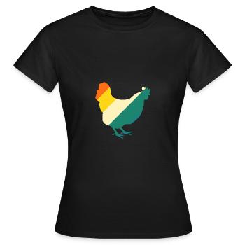 Poules Poule - T-shirt Femme - noir - Devant - AI Model Female 172 dark (172cm)