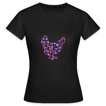 Poules Poule - T-shirt Femme - noir - Devant - AI Model Female 172 dark (172cm)