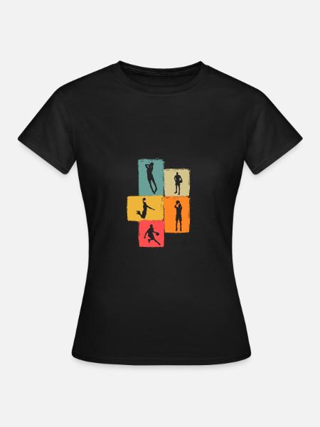 Basketballspieler Basketball - Frauen T-Shirt - Schwarz