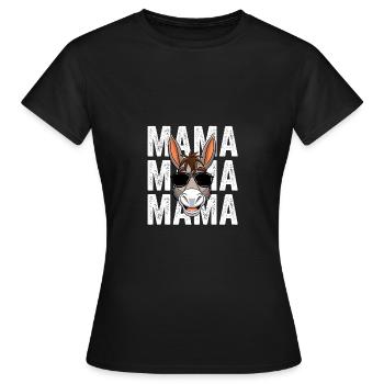 Maman Mère Âne - T-shirt Femme - noir - Devant - AI Model Female 172 dark (172cm)