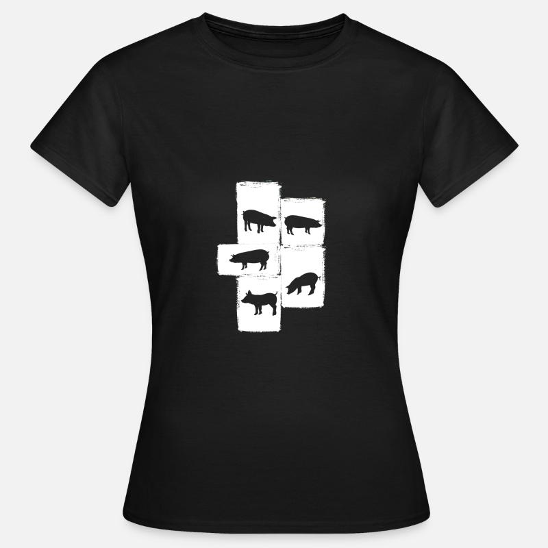 Cochon - T-shirt Femme - noir