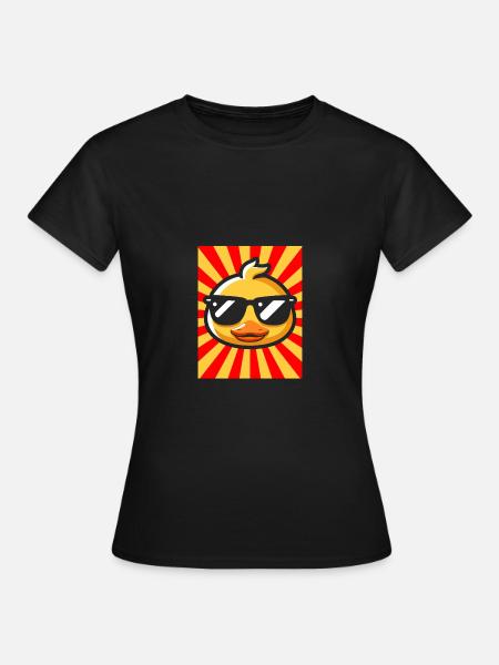 Enten - Dame-T-shirt - sort