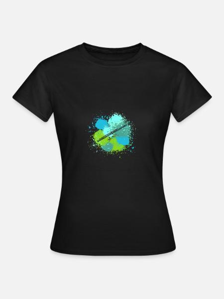 Flötist Querflöte - Frauen T-Shirt - Schwarz