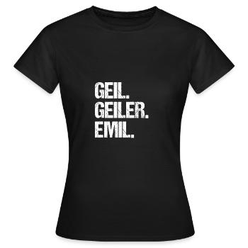 Emil - T-shirt Femme - noir - Devant - AI Model Female 172 dark (172cm)