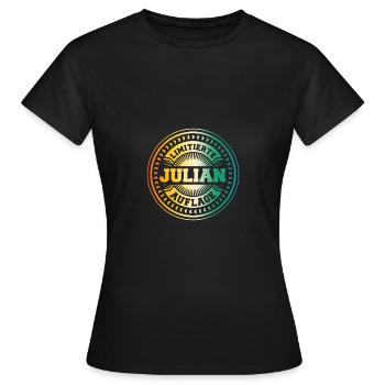 Julian - Frauen T-Shirt - Schwarz - Vorne - AI Model Female 172 dark (172cm)