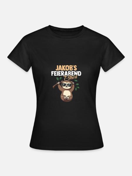 Faultier Jakob - Frauen T-Shirt - Schwarz