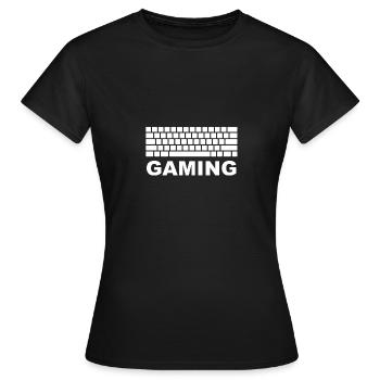 Tastatur Pc Gaming - Frauen T-Shirt - Schwarz - Vorne - AI Model Female 172 dark (172cm)