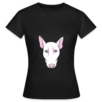 Bull terrier - T-shirt Femme - noir - Devant - AI Model Female 172 dark (172cm)