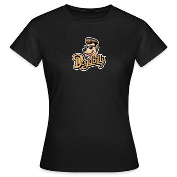 Chien avec des lunettes de soleil - T-shirt Femme - noir - Devant - AI Model Female 172 dark (172cm)