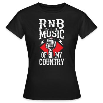 Le R B est la musique de mon pays - T-shirt Femme - noir - Devant - AI Model Female 172 dark (172cm)