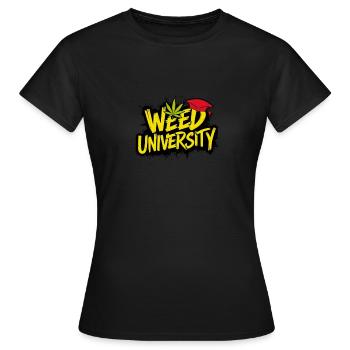Weed university - Frauen T-Shirt - Schwarz - Vorne - AI Model Female 172 dark (172cm)