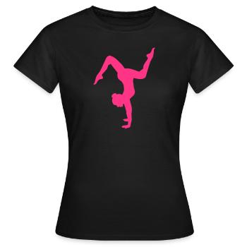 Bodenturnen - Frauen T-Shirt - Schwarz - Vorne - AI Model Female 172 dark (172cm)