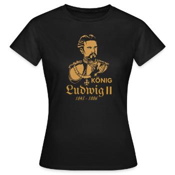 König Ludwig Bayern Geschenk - Frauen T-Shirt - Schwarz - Vorne - AI Model Female 172 dark (172cm)