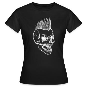Blanc de crâne - T-shirt Femme - noir - Devant - AI Model Female 172 dark (172cm)