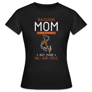 Bassoonist design for woodwind orchestra - Women's T-Shirt - black - Front - AI Model Female 172 dark (172cm)