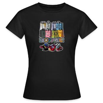 Shopping - Women's T-Shirt - black - Front - AI Model Female 172 dark (172cm)
