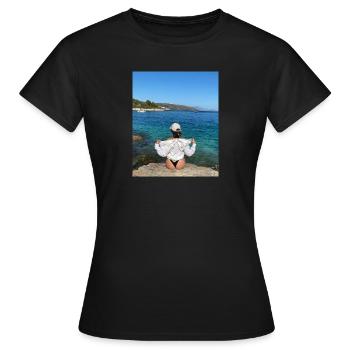 Beat view - Frauen T-Shirt - Schwarz - Vorne - AI Model Female 172 dark (172cm)