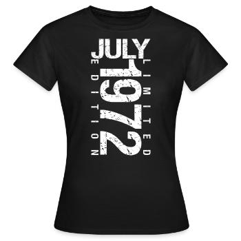 Juli 1972 Juli Geburtstagsgeschenk Juli 1972 - Frauen T-Shirt - Schwarz - Vorne - AI Model Female 172 dark (172cm)