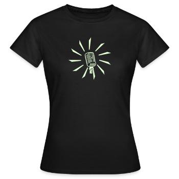 mikrophone / mic (1c) - Frauen T-Shirt - Schwarz - Vorne - AI Model Female 172 dark (172cm)