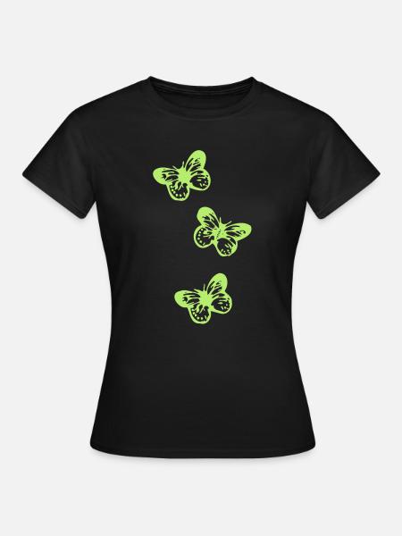 falter schmetterling - Frauen T-Shirt - Schwarz