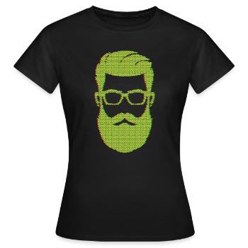 Masculinité barbue Coiffure barbue Cheveux - T-shirt Femme - noir - Devant - AI Model Female 172 dark (172cm)
