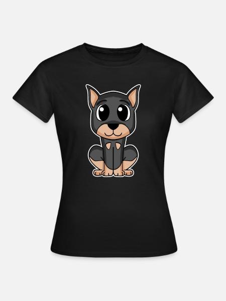 Dobermann Hund Hundebesitzer - Frauen T-Shirt - Schwarz
