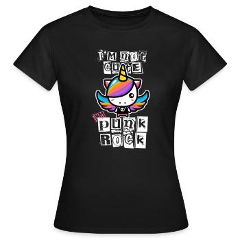 Punkrock Einhorn - Frauen T-Shirt - Schwarz - Vorne - AI Model Female 172 dark (172cm)