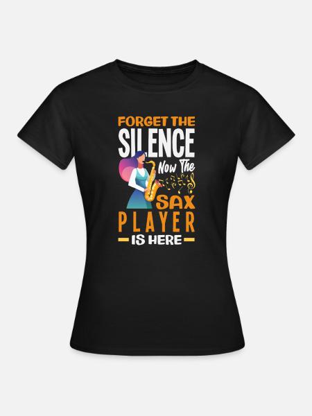 Saxofon - Frauen T-Shirt - Schwarz