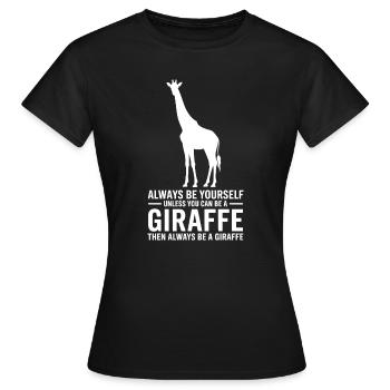 Dynastiques de girafe Girafe Drôle de cadeau de girafe - T-shirt Femme - noir - Devant - AI Model Female 172 dark (172cm)